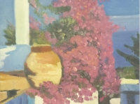 Paysage aux Bougainvilliers