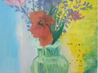 Vase au coquelicot